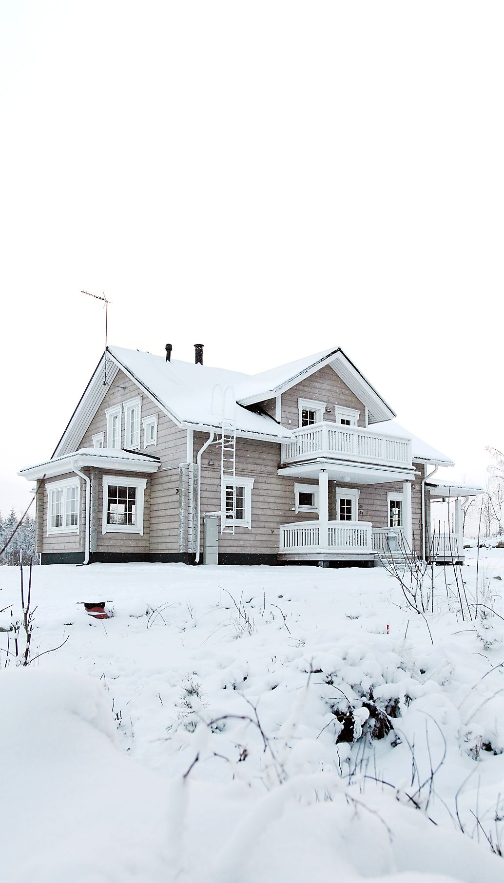 Tarjan ja Rikun hirsitalo valmistui vuonna 2010 korkealle mäen päälle.