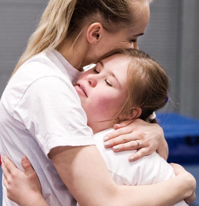 Emmi-Kaisan ja valmentajan oma hetki.