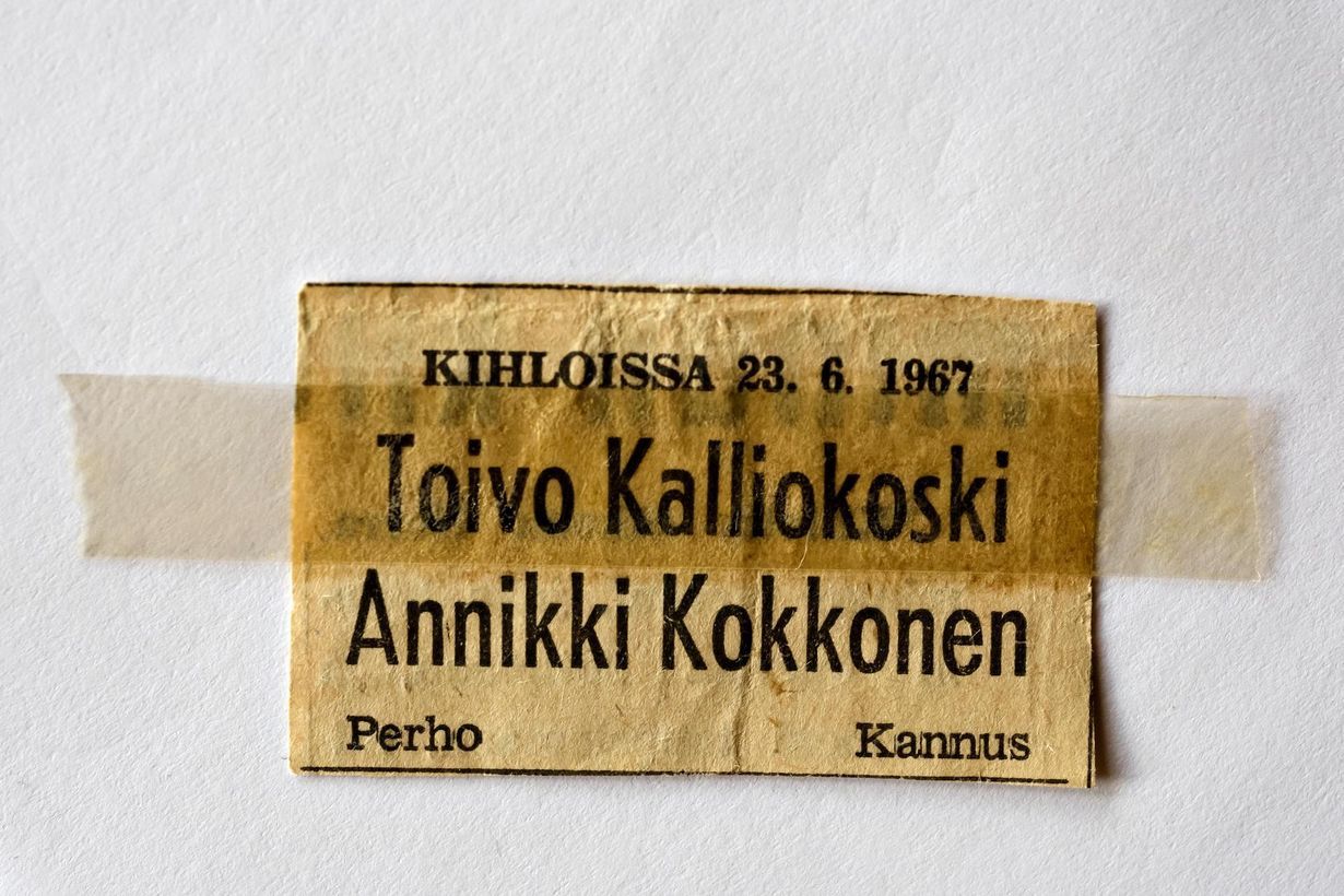 Toivo ja Annikki kihlautuivat juhannuksena 1967.