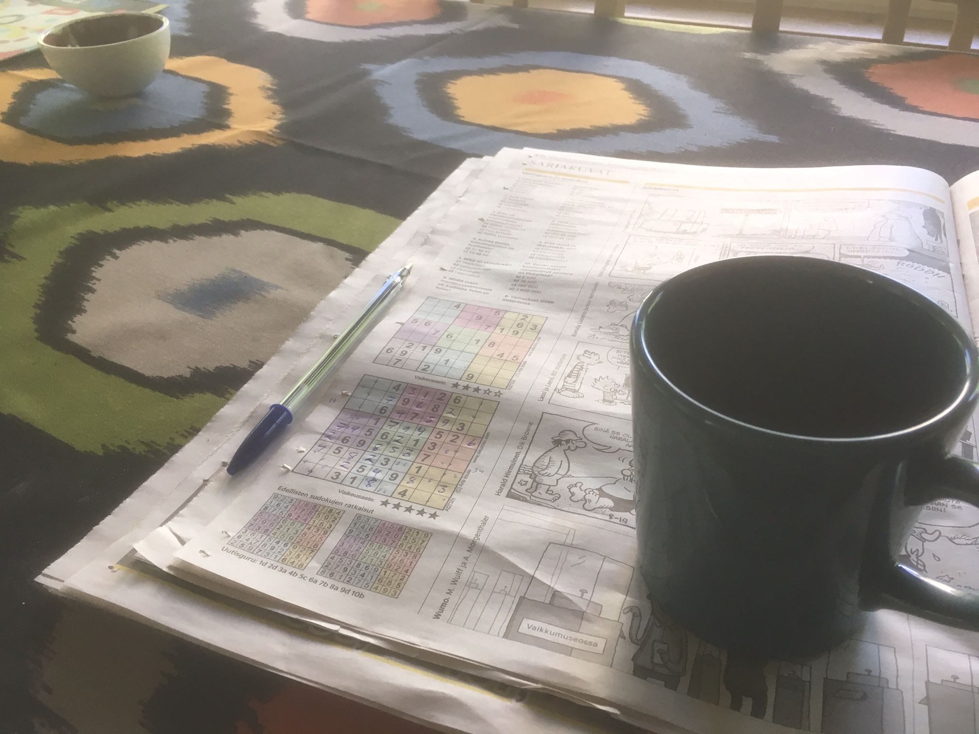 Hesarin sudokuista ratkaisen sen vaikeamman.