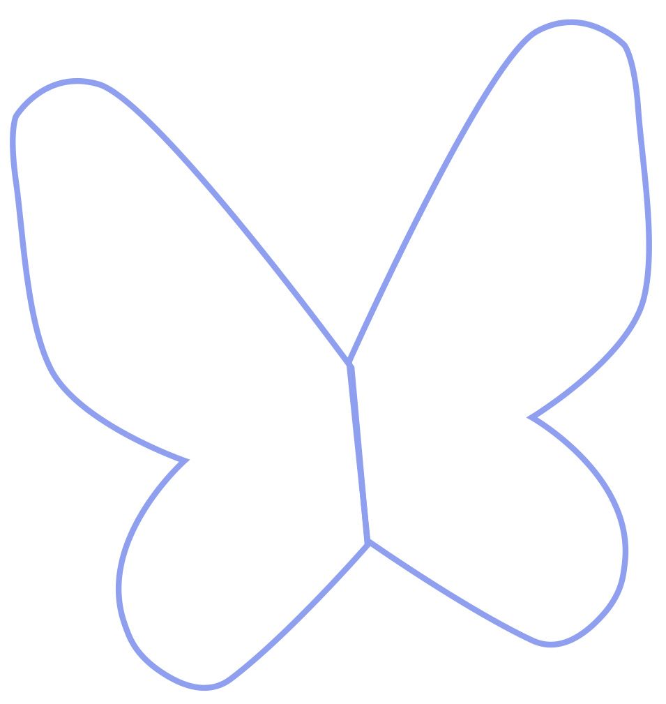 Perhoskuvion molempien puolien pitää olla täsmälleen samanlaiset. Ylemmät siivet kannattaa piirtää suuremmiksi kuin alemmat.