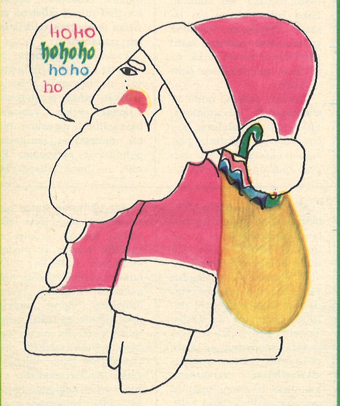 Joulupukin tilaamisesta KK 19/1967 vihjasi vain tällä kuvalla.