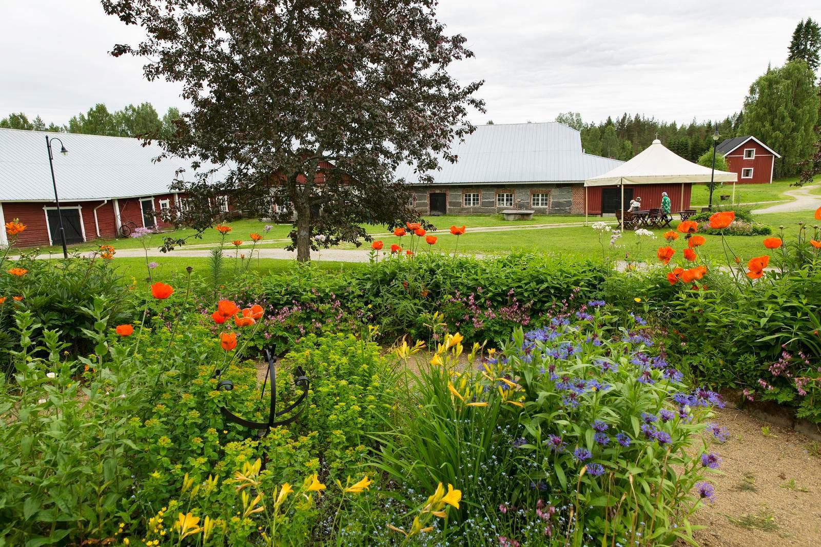 Puutarhan tuotteita myydään luostarin kaupassa.