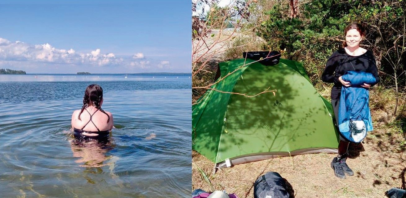 Aijan kesää ilostuttivat täydelliset uimavedet ja retkeily. 