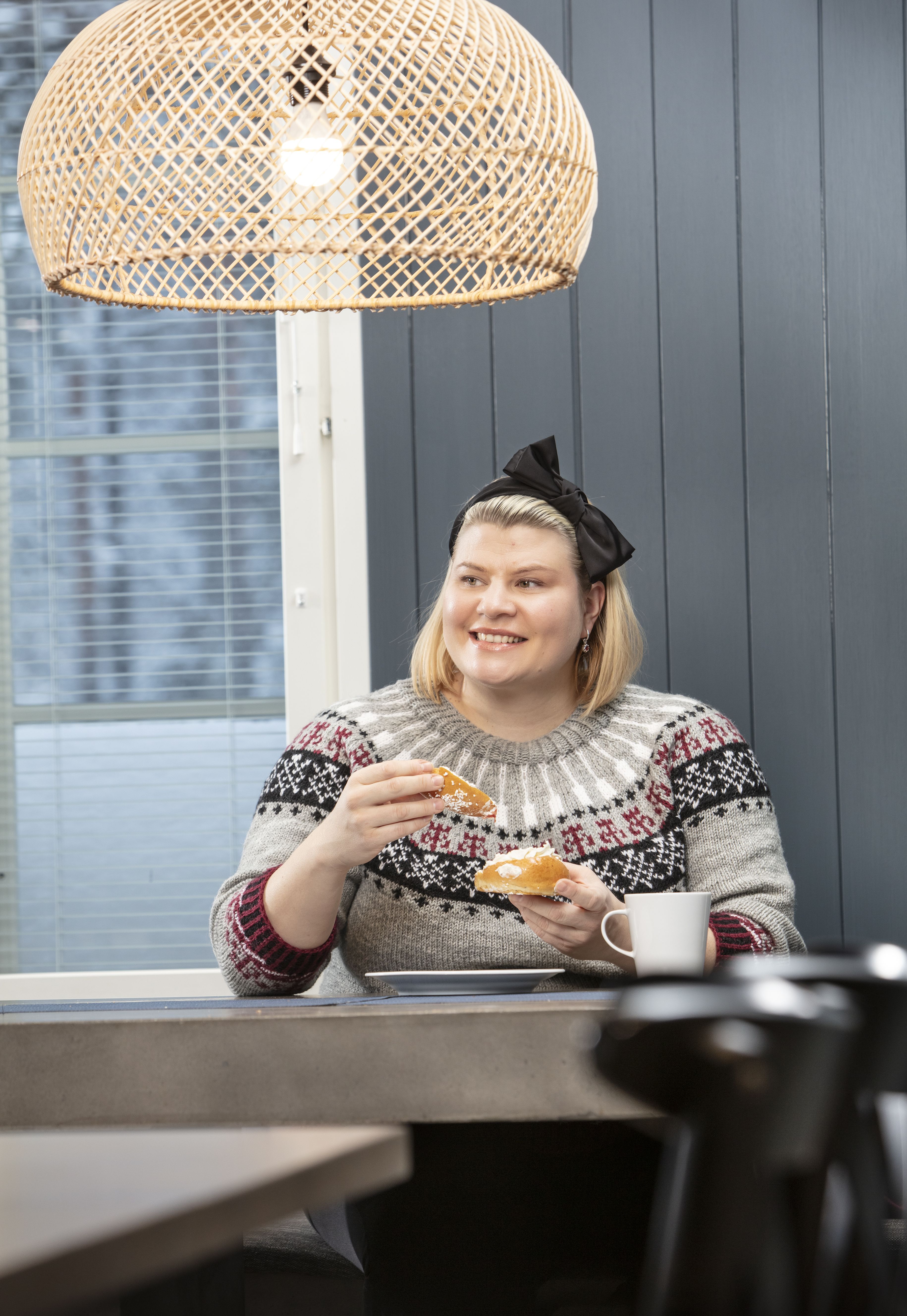 Salla mielestä pulla on ihan hyvää voimailuruokaa. Se menee suoraan pakaraan ja hauikseen.