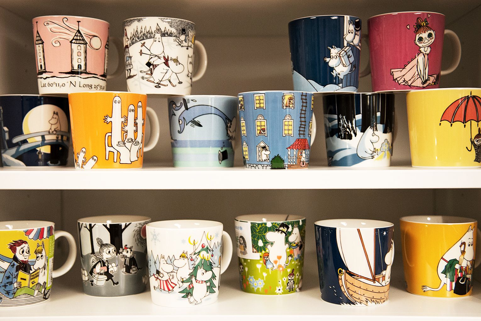 Hylly on kuppien paikka. Katsoa saa, vaan ei koskea.