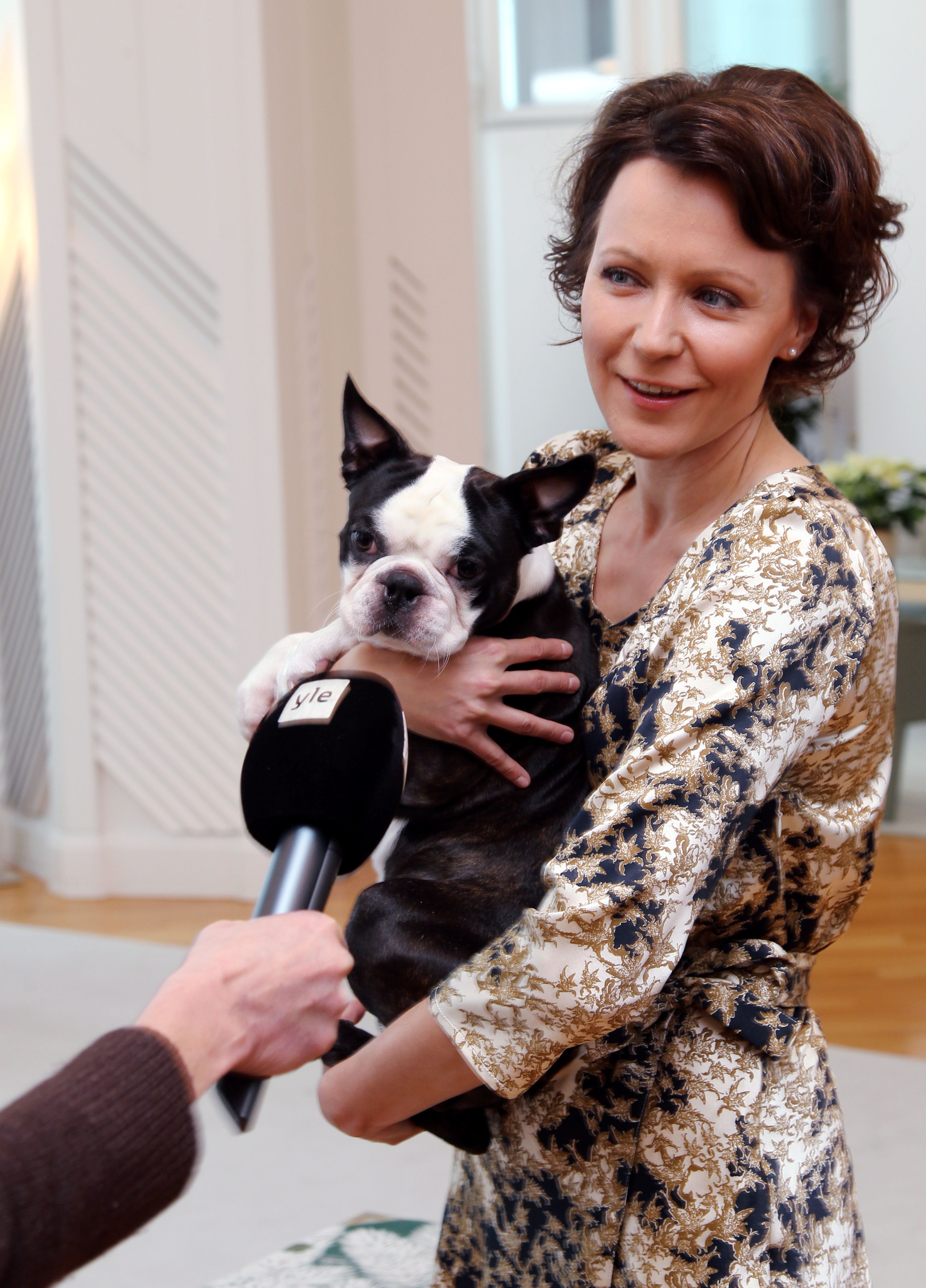 Lennu on tottunut julkisuuteen pienestä pitäen. Vauvan tuoma ääni ja vilinäkään ei sitä välttämättä häkellytä, onhan salamavalojen räiske koiralle tuttua.