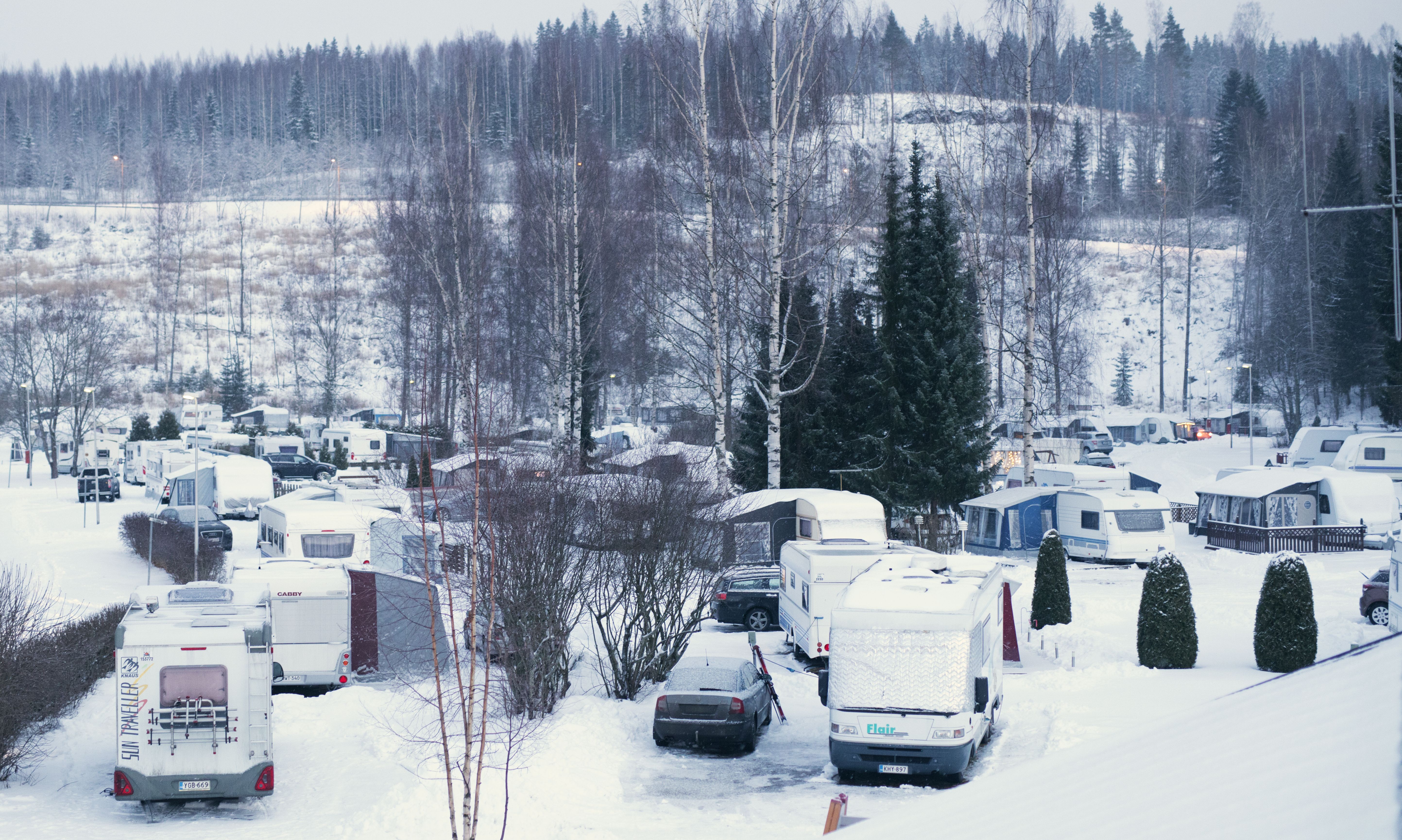 Talvisin Messilän leirintäalueella ollaan omien joukossa.