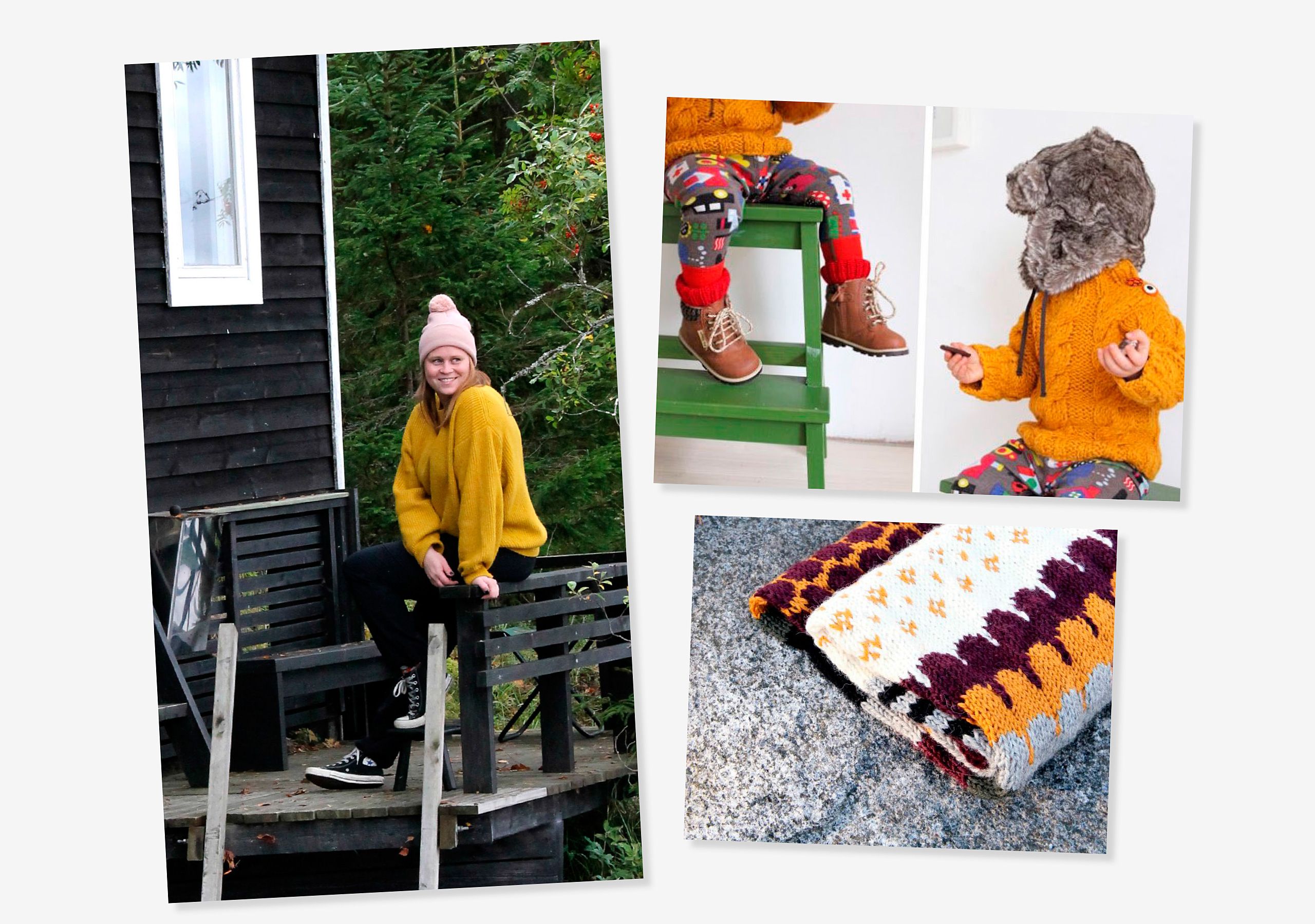 "Kun ekaluokalla tehtiin kuvioita neulalla vohvelikankaaseen, homma sujui vielä leikiten. Siitä eteenpäin muistoni käsityötunneista muuttuvatkin huomattavan tapahtumarikkaiksi...", Rilla sanoo. 