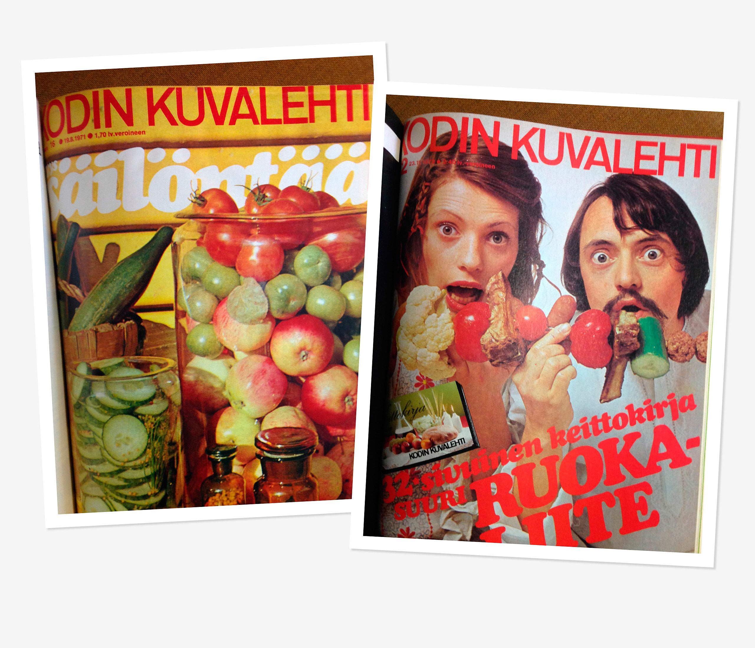 1970-luvulla säilöntäkansi täytettiin sumeilematta kaikella, mitä voisi säilöä. Vartaatkin olivat vähintään runsaita.