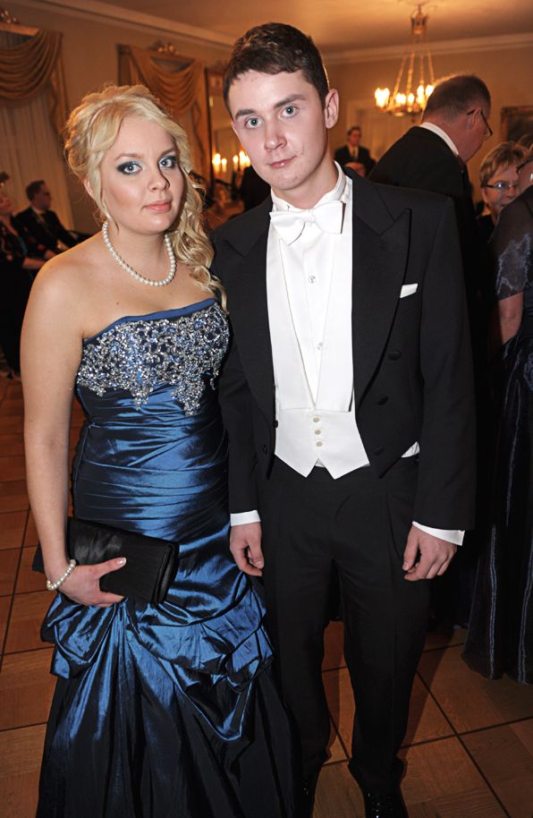 Teemu Nikkanen ja Johanna Olasmaa Linnan juhlissa itsenäisyyspäivänä 2012.