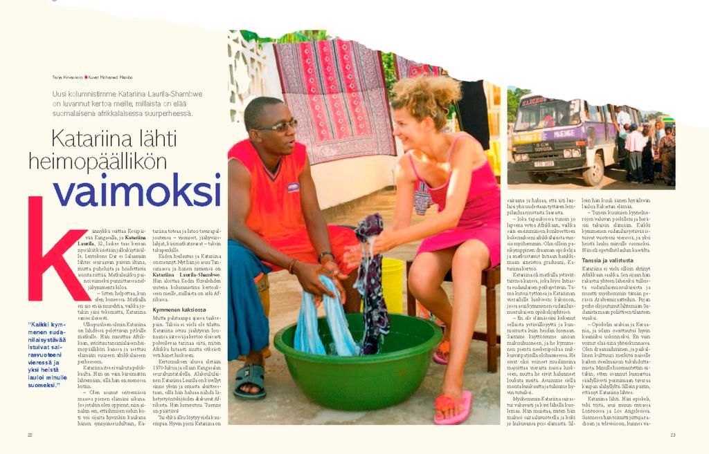Kodin Kuvalehti kertoi Katariinan elämästä Tansaniassa joulukuussa 2002. 