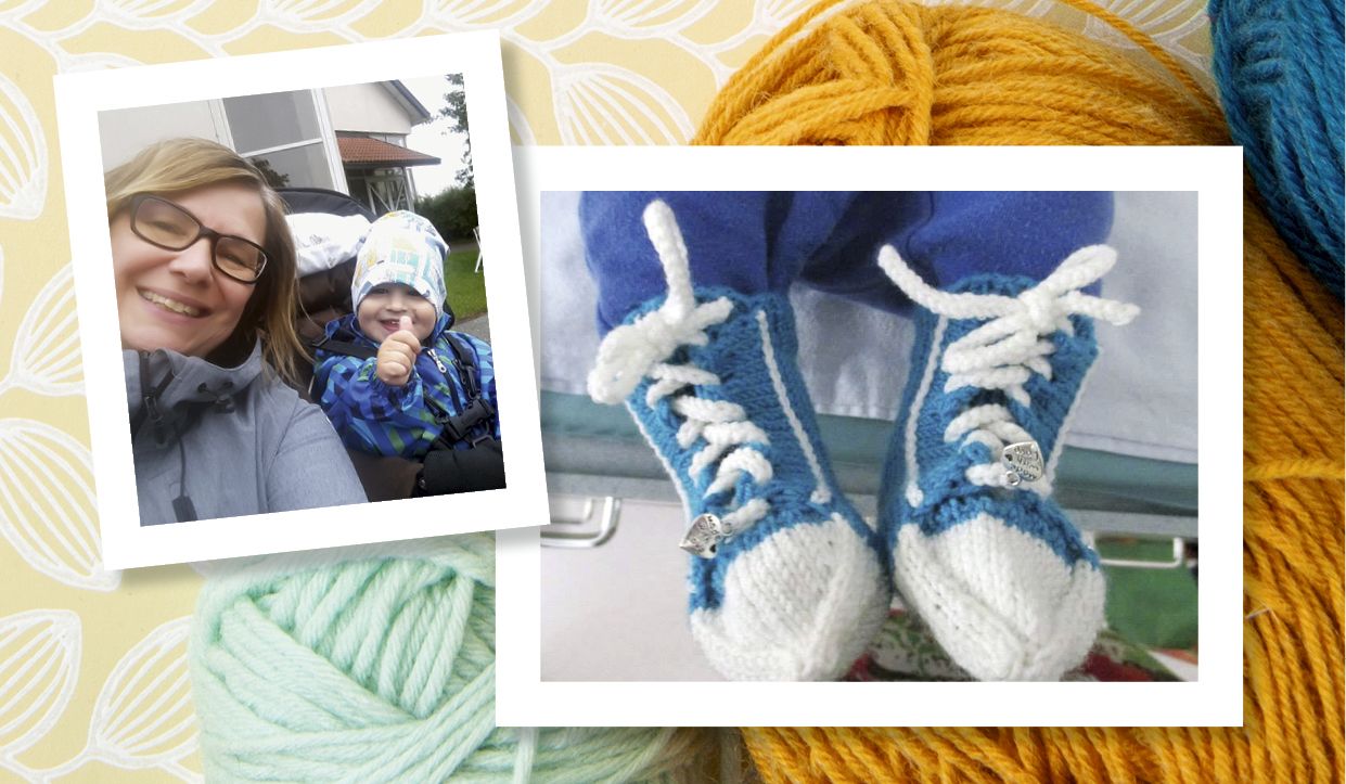 "Kesällä sain ahaa-elämyksen: Tyttäreni odotus menee hyvin. Uskallan alkaa iloita. Hain merinovillalankaa ja neuloin tulevalle lapselle sukat", Liisa kertoo.