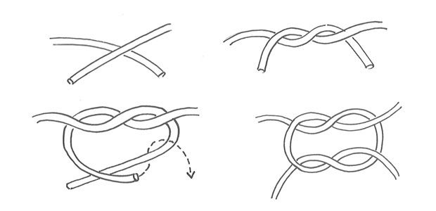 Valmis merimiessolmu sitoo narut niin kauniisti yhteen, että sitä kutsutaan myös rakkauden solmuksi. 