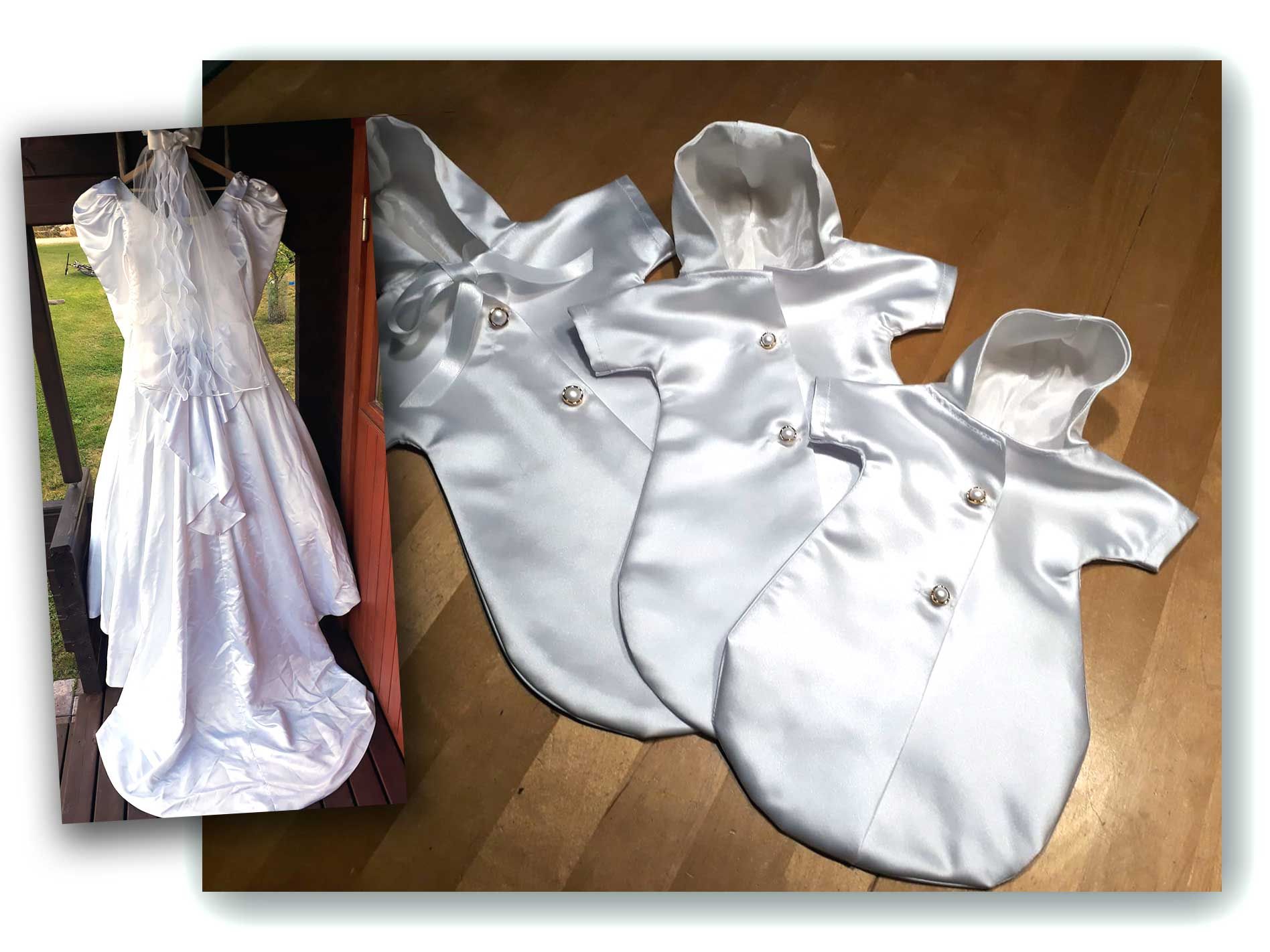 ”Muistan hyvin, miten pelottavaa oli ruopaista ensimmäisen kerran sakset lahjoitetun hääpuvun kylkeen. Pitkään piti miettiä, miten raaskin.”