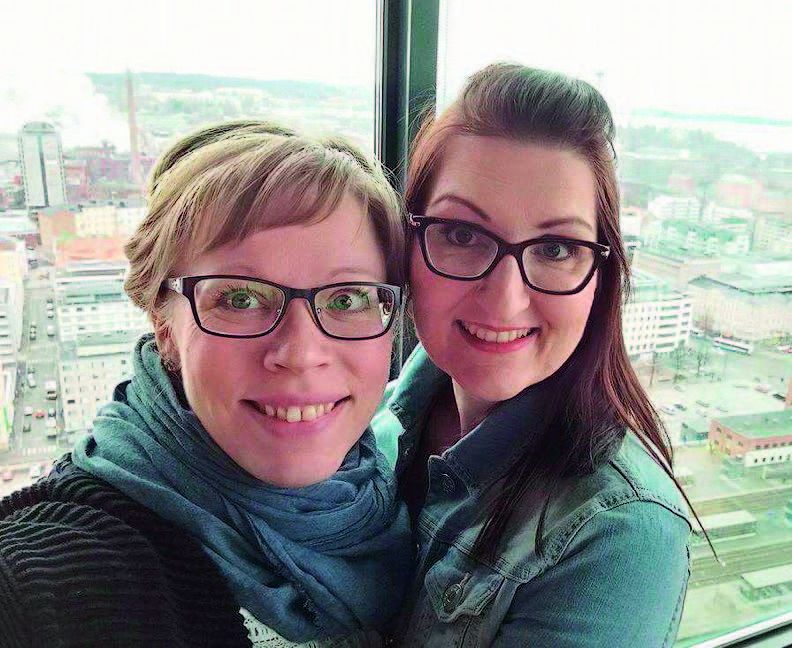 ”Selfie ystäväni Jonnan kanssa keväällä 2017.”