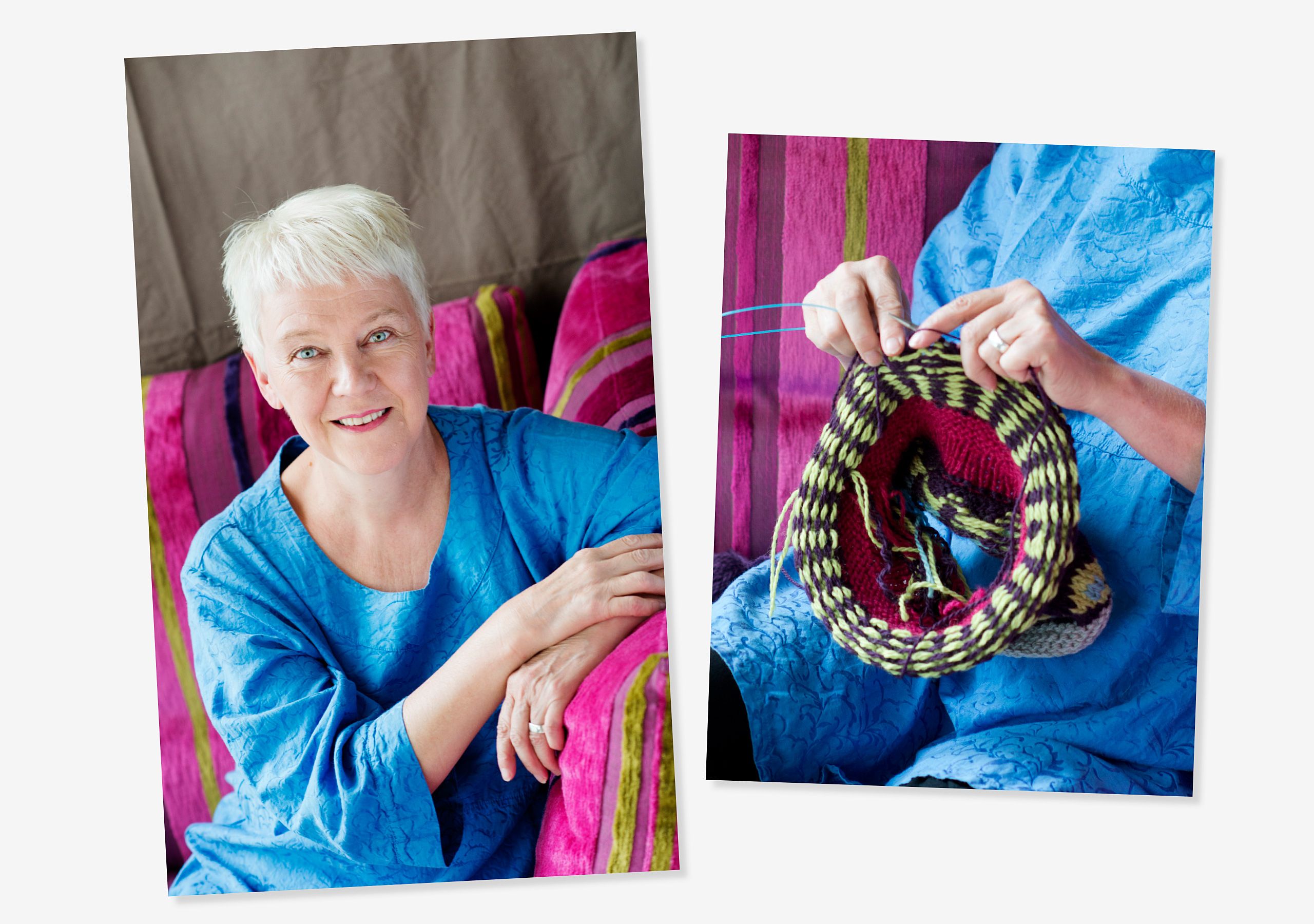 "Äitikään ei suostunut opettamaan minulle neulomista, kun sitä kinusin lapsena. Hänen mielestään olin liian kärsimätön. Oikeassa oli", Tiina sanoo.