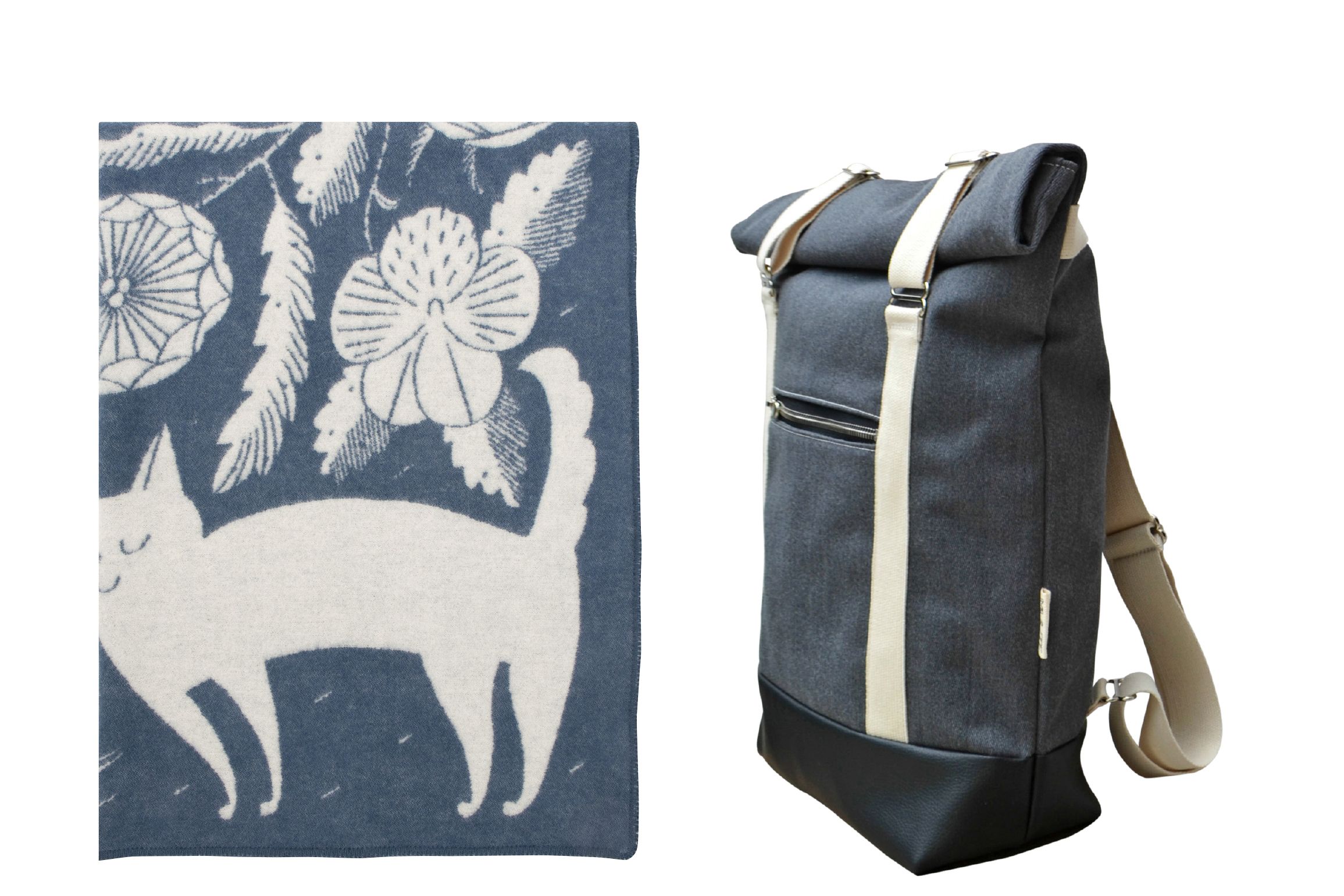 Koira ja kissa-villahuopa, 41,50 e, Lapuan kankurit. Muuten valmistama Ahti-reppu, 156 e, Weecos. 